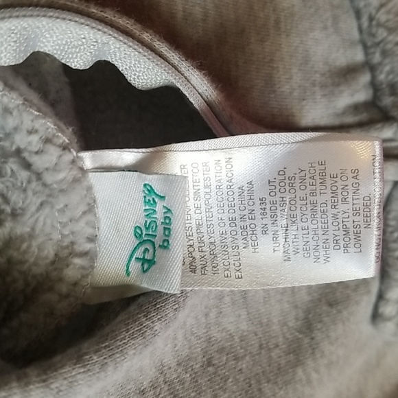 Disney Baby Mickey Mouse Grey Fleece Sleeper - Picture 4 of 5